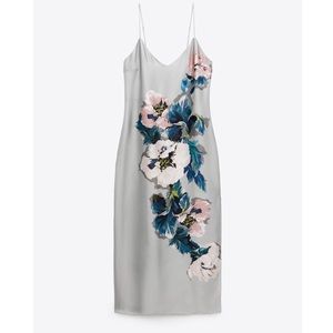 Zara Floral slip dress XS Brand New